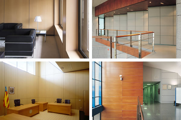 Forros de pared para oficinas